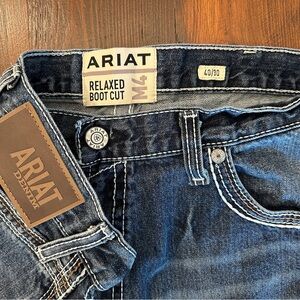Ariat M4 Men's Relaxed Boot Cut Jeans - Dark Blue, 40/30
